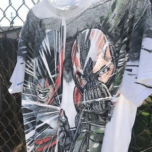 Vintage Batman vs Bane all over print shirt